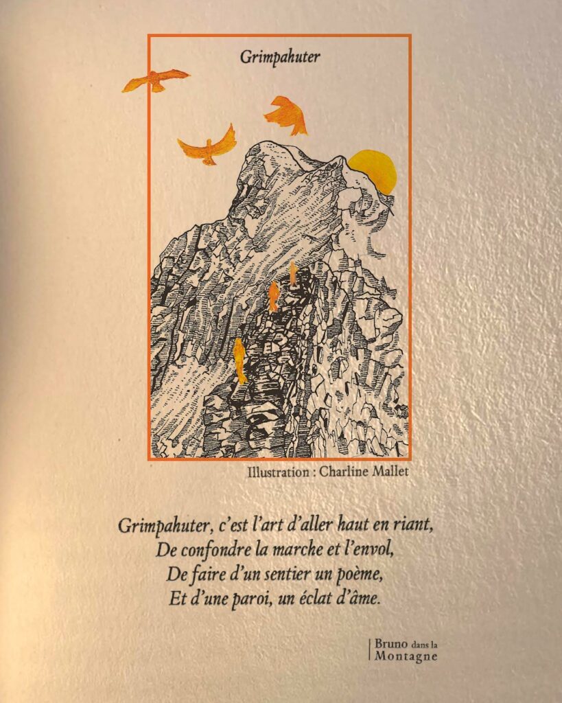 illustration poesie de montagne Charline Mallet grimpahuter