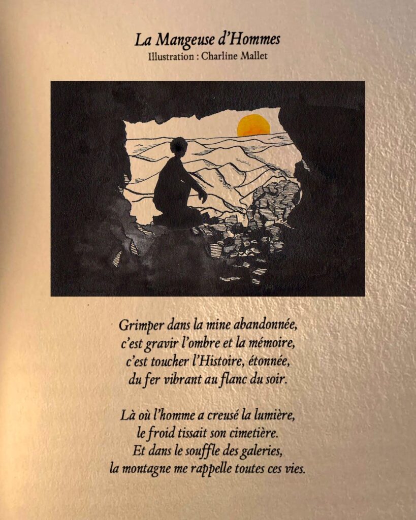 illustration poesie de montagne Charline Mallet mines de bulard